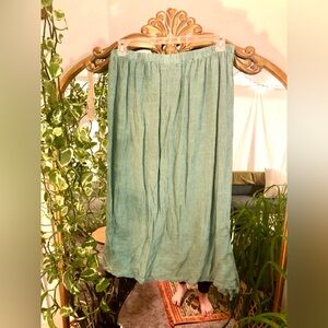 Chic Teal Midi Skirt